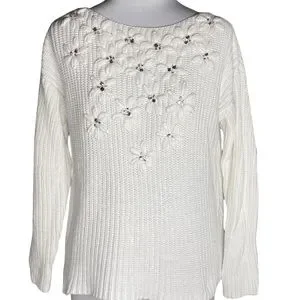 Ruby Rd. | Sweaters | Ruby Rd Floral Embellished Sweater Size Petite L ...